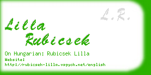 lilla rubicsek business card